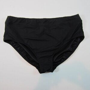 Lands’ End Women's bikini bottom Plus Size 18 High Waist Swim black